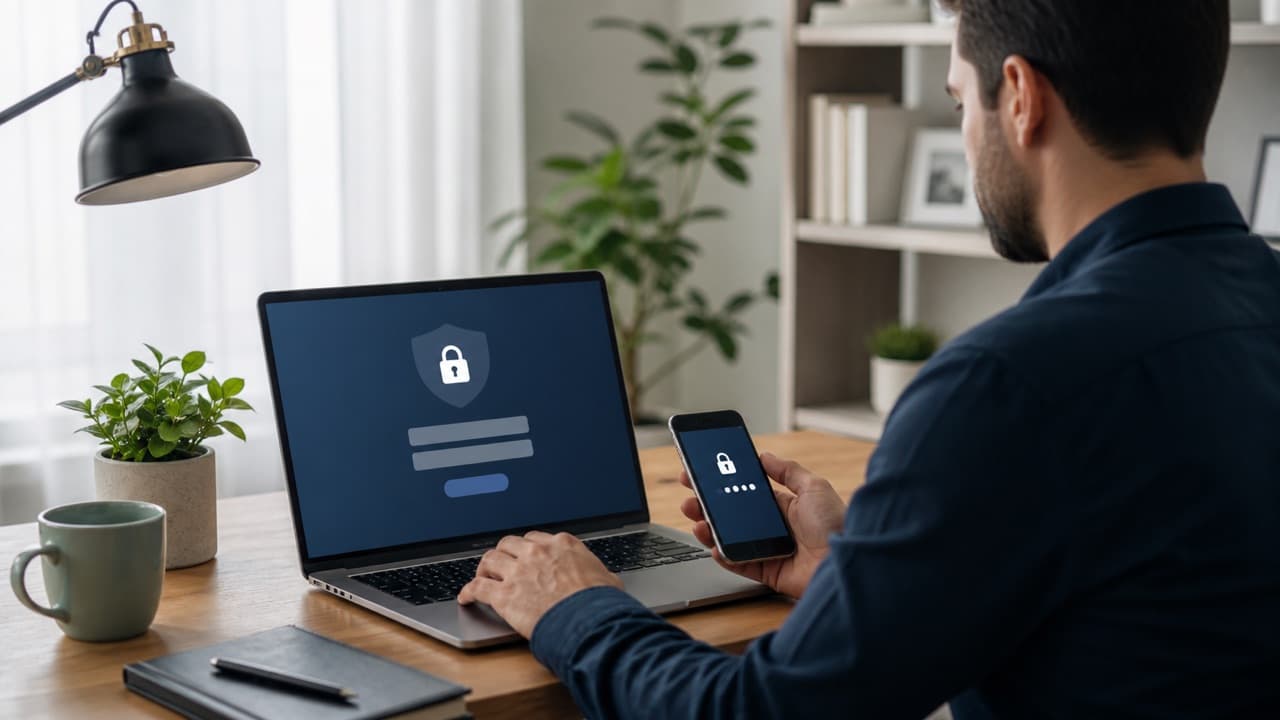 Facebook Login Help and Recovery Guide help workflow shown on a phone and laptop