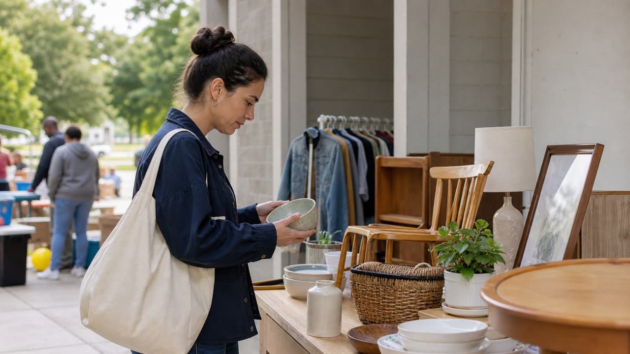Items for Sale on Facebook Marketplace help workflow shown on a phone and laptop