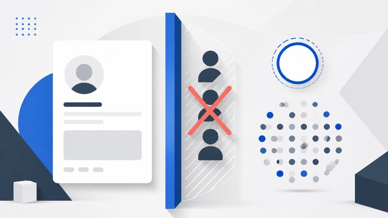 A privacy boundary blocking named profile visitors while allowing aggregate signals