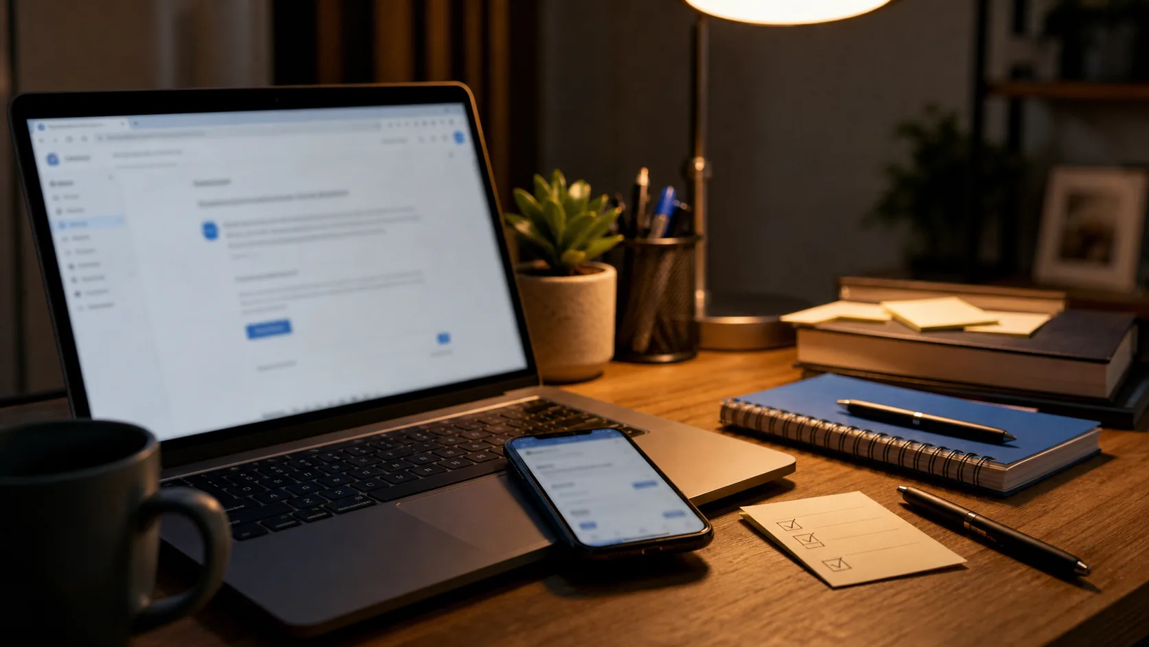 Laptop and phone set up for login troubleshooting