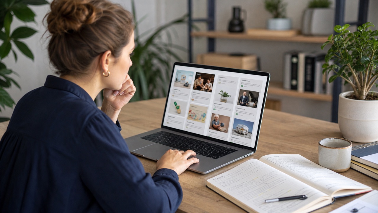 Facebook Cads: What This Search Usually Means help workflow shown on a phone and laptop