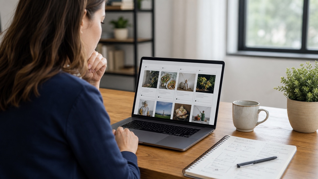 How to Use Facebook Ads Library help workflow shown on a phone and laptop